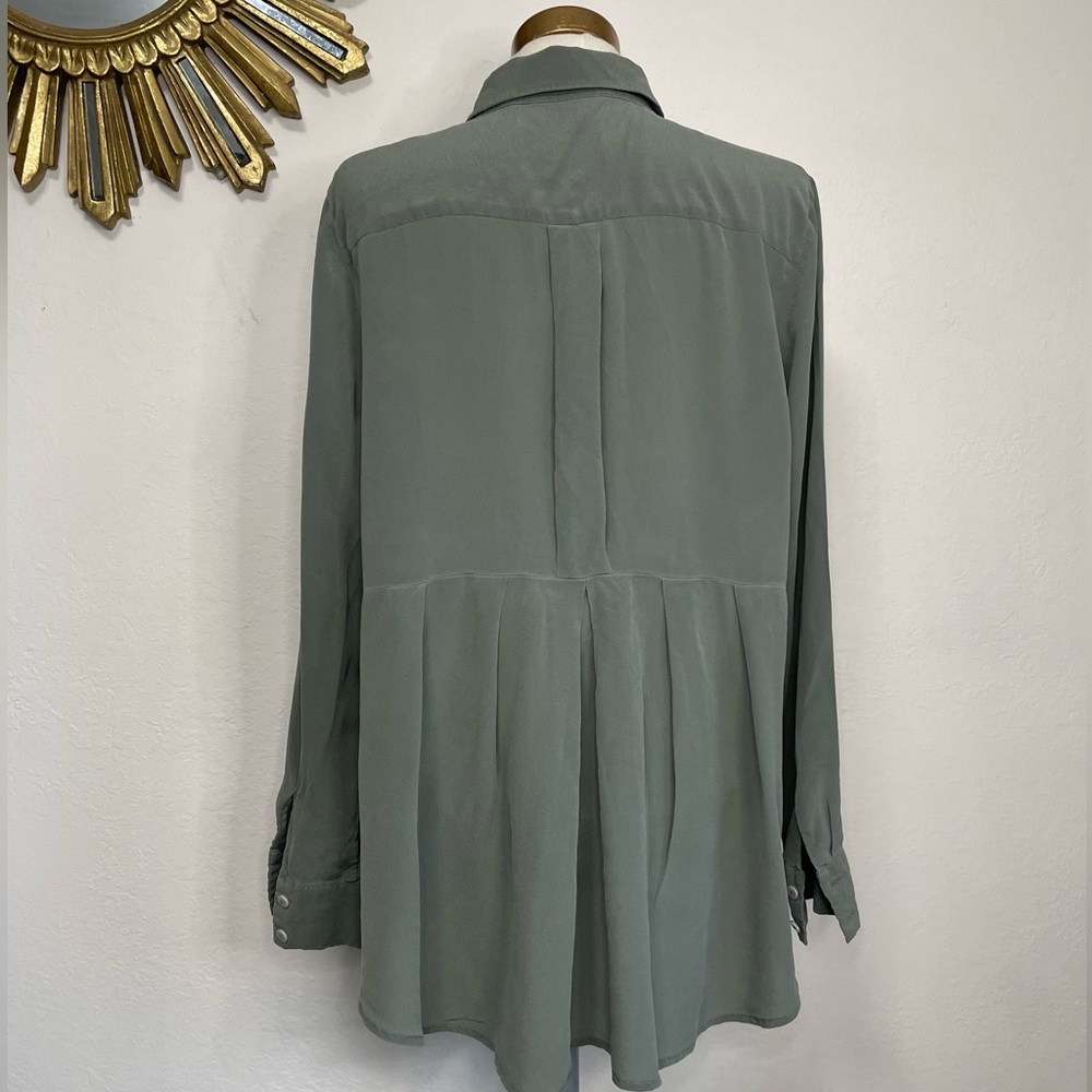 Soft Surroundings Silk Button Down Long Sleeve Top - image 3